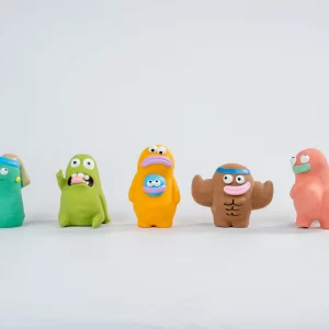 This collection of dog toys is inspired by clay sculptures, featuring vibrant colors, quirky designs, and fun characters. Made from durable, pet-safe materials, these weird dog toys are ideal for chewing and interactive play, while their artistic style adds a touch of creativity to playtime.