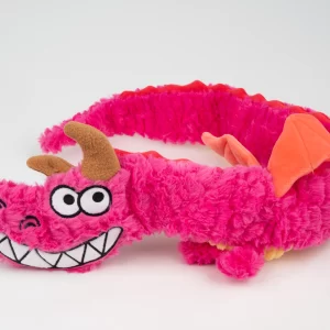 The full red dragon dog toy is designed to entertain dogs with its soft material, orange wings, and textured tail. Its bright colors and durable construction make it an excellent choice for pets who love to chew and play.